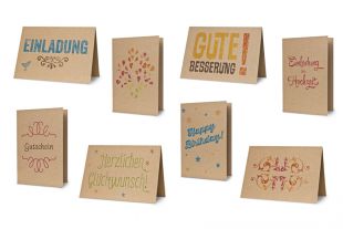 »Design-RC®« Klappkarten »Mix« DIN A6 inkl. DIN C6 Hüllen