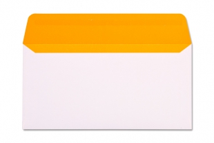 Hülle DIN lang, ohne Fenster »Neon-Innendruck orange«