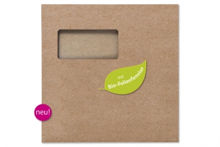 »Design-RC®« 220 x 220 mm braun (mit Bio-Folienfenster)