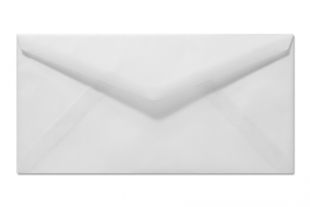 Transparenthülle DIN lang mit spitzer Klappe, weiß