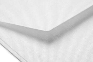 Hülle DIN C5, Textiloptik Leinen, weiß