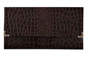 Etui »Kroko-Braun« mit Inhalt