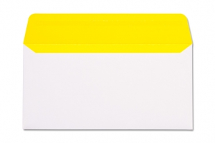Hülle DIN lang, ohne Fenster »Neon-Innendruck gelb«
