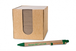 »Design-RC®« Öko-Cube Notizzettel-Box 550 Blatt braun/grau
