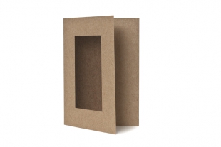 »Design-RC®« Passepartout-Klappkarten DIN A6 braun/braun