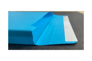 Faltentasche B4 Caribic Offset azurblau