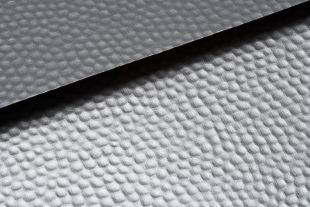 Hülle DIN C5, Hammerschlagstruktur metallic fein, silber