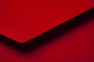Hülle DIN C5, samtartig, rot