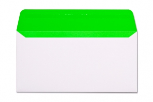 Hülle DIN lang, ohne Fenster »Neon-Innendruck grün«