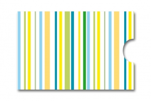 »Edelkuvert®« RFID-Schutzhülle gestreift-blau-grün-gelb