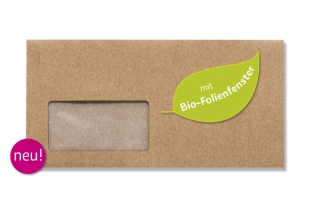 »Design-RC®« 114 x 229 mm DIN C6/5 braun (mit Bio-Folienfenster)
