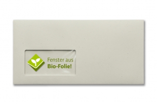 »Loop Vellum« snow 114 x 229 mm DIN C6/5 (mit Fenster)