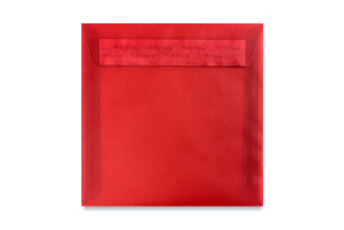 Transparenthülle 165 x 165 mm »Gmund Contact« rot