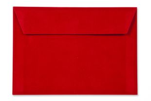 Hülle DIN C5, samtartig, rot
